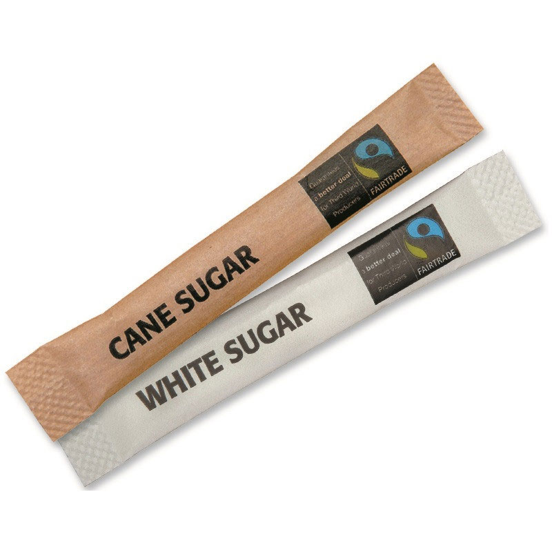 White Sugar Sticks Fairtrade