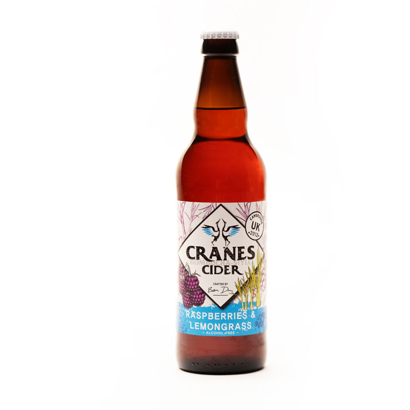 Cranes Kombucha-Style Alcohol Free Raspberries & Lemongrass NRB Bottles