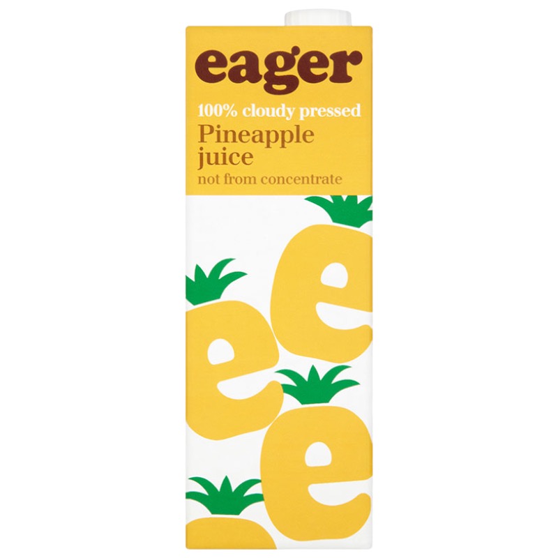 1L EAGER PINEAPPLE JUICE  x 8