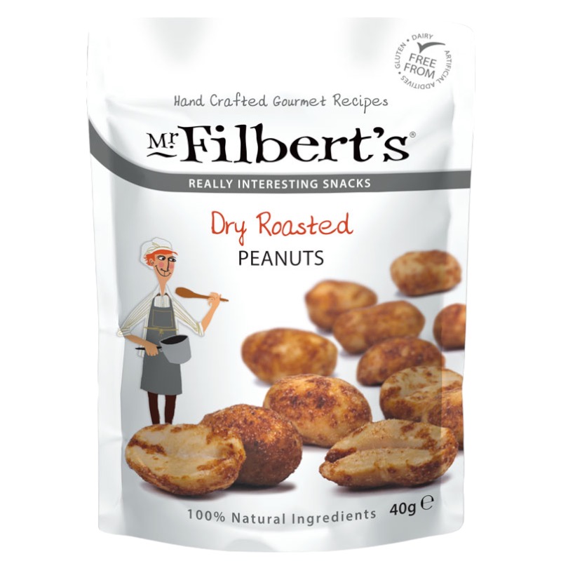 Mr Filberts Dry Roasted Peanuts 20 x 40g