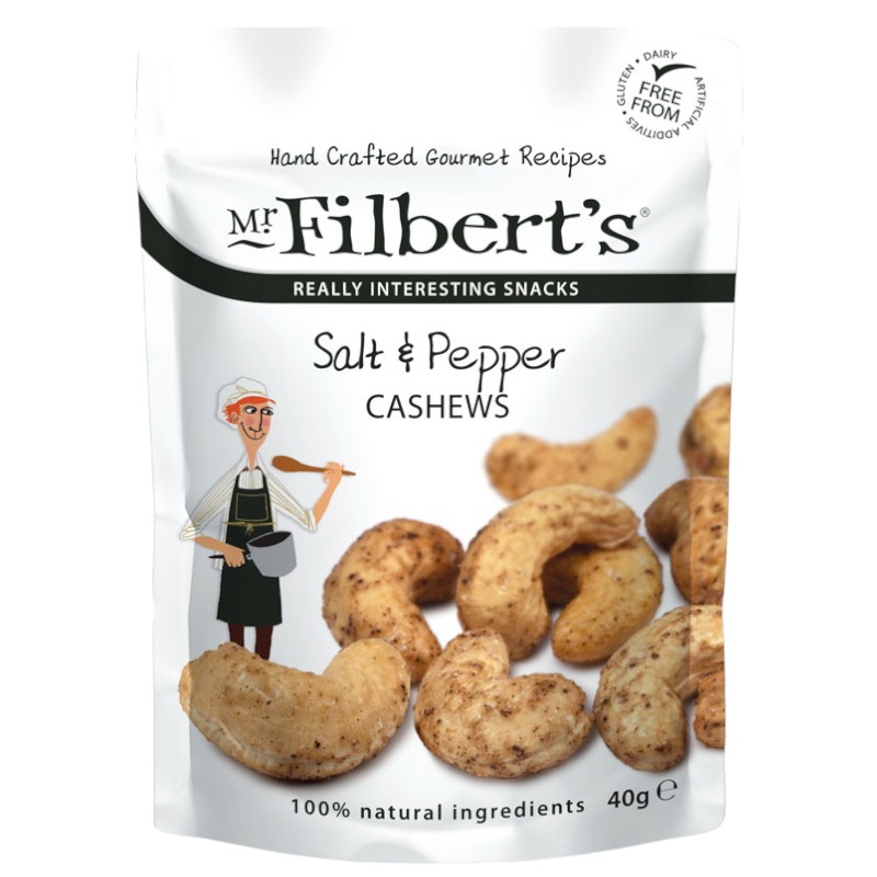 Mr Filberts Salt & Pepper Cashews 20 x 40g