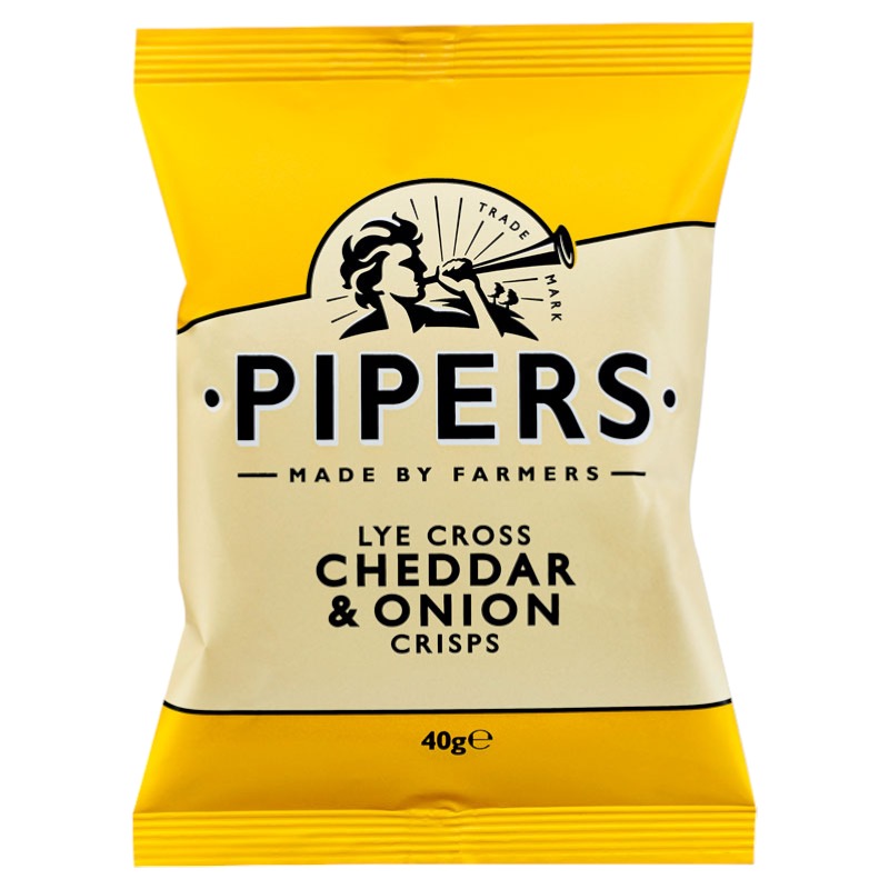 PIPERS CHEDDAR and ONION 24 X 40G