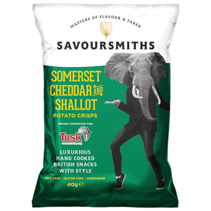 SAVOURSMITHS CHEDDAR and SHALLOT 24 X 40G
