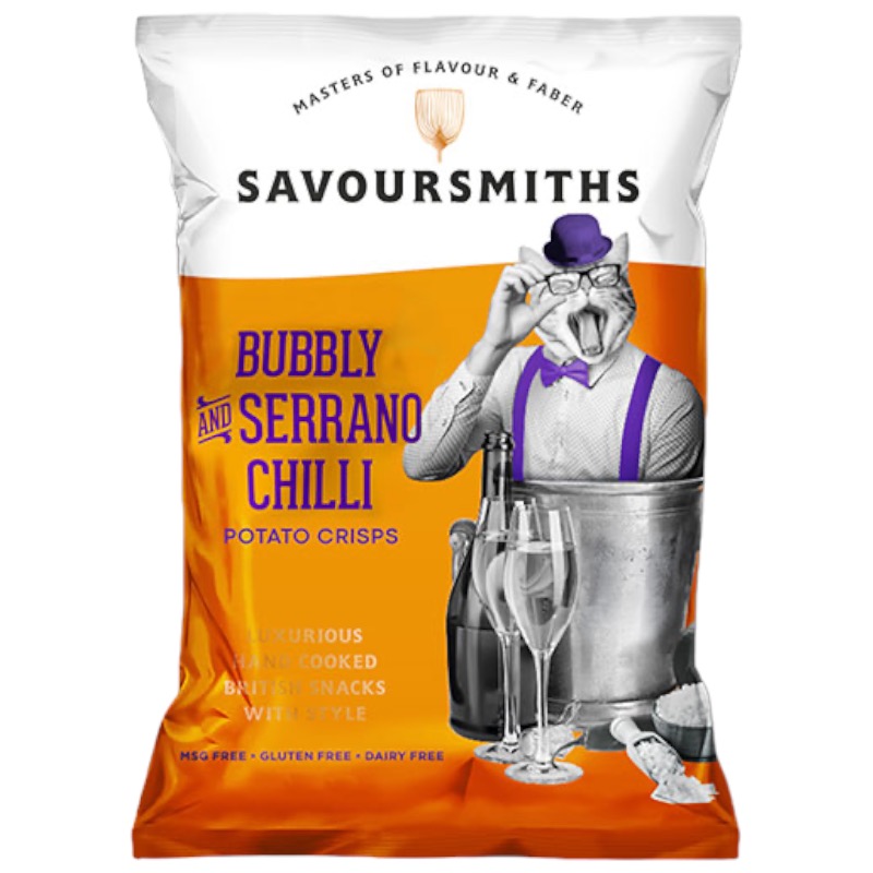 SAVOURSMITHS BUBBLYandSERRANO CHILLI 24 X40G