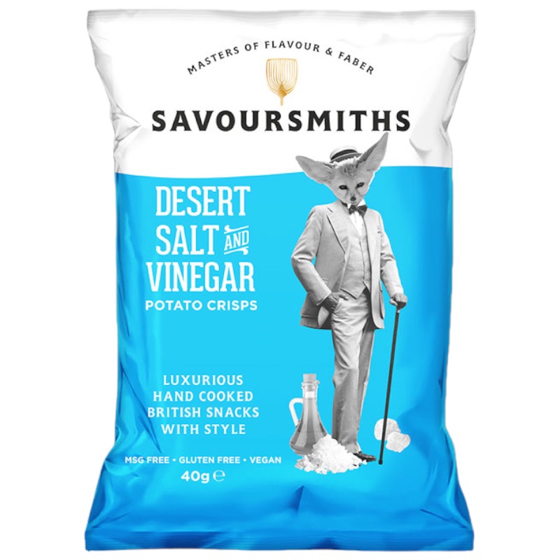 SAVOURSMITHS DESERT SALT and VINEGAR 24 X40G