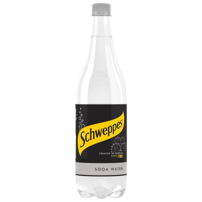 SCHWEPPES SODA WATER 6  X 1L PET