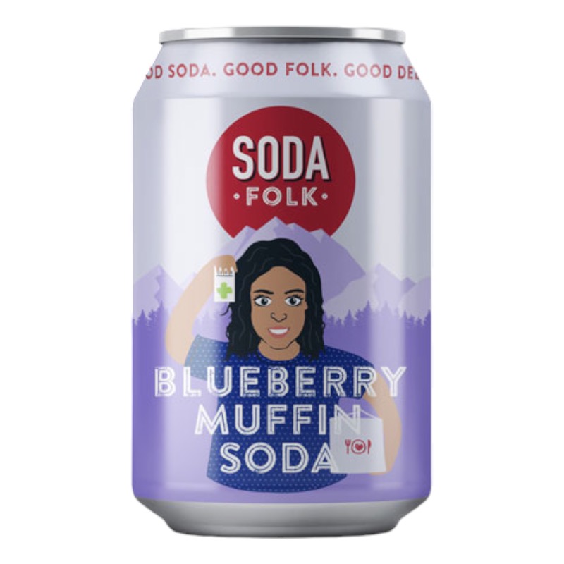 CANS SODA FOLK BLUEBERRY MUFFIN 24 X 330ML