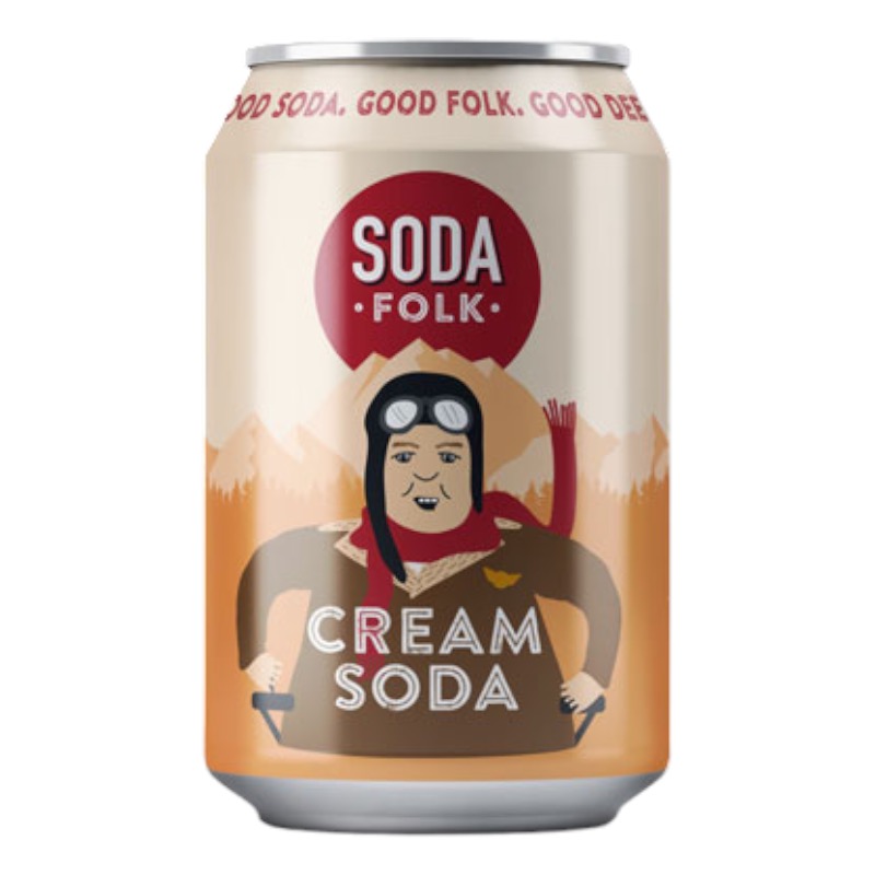 CANS SODA FOLK CREAM SODA 24 X 330ML