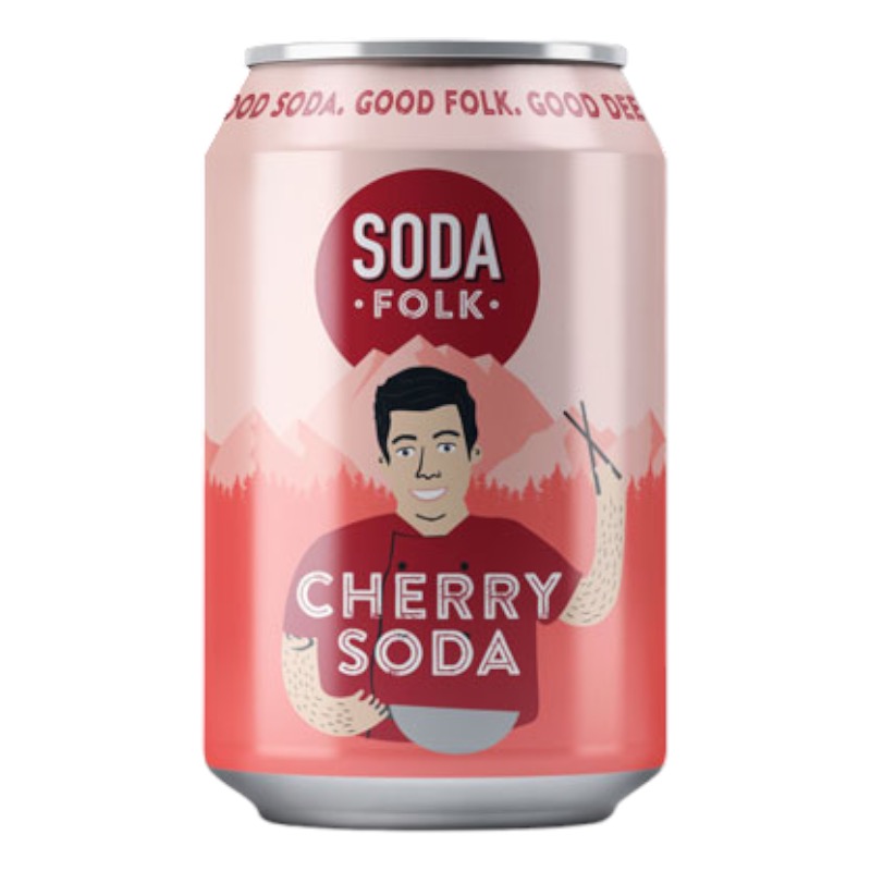 CANS SODA FOLK CHERRY SODA 24 X 330ML