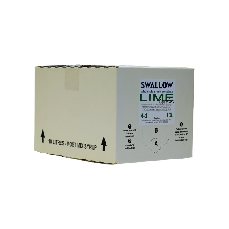 Swallow Postmix Lime Cordial BIB