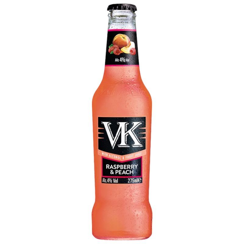 VK RASPBERRY and PEACH 24 X 275ML 3.4%
